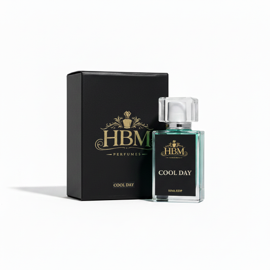 HBM Cool Day perfume clean white background